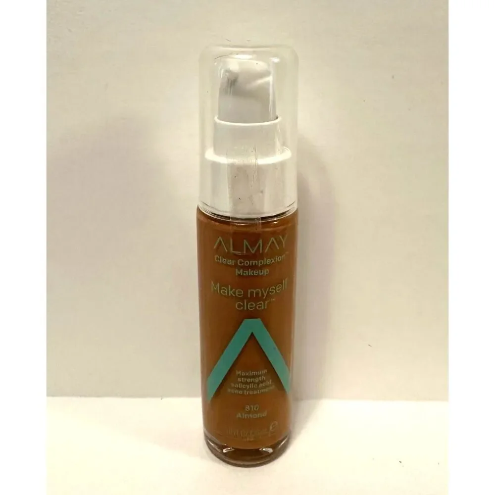 Almay Clear Complexion Makeup Dermatologist Tested Foundation #810 Almond NEW
